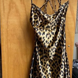 Cute Fashion Nova Leopard Mini Dres Size Small✨